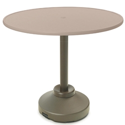 Telescope Casual 48" Round Hammered MGP Bar Table with Weighted Pedestal Base - T970-4P20