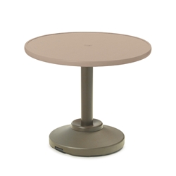 Telescope Casual 30" Round Hammered MGP Dining Table with Weighted Pedestal Base - T980-2P20