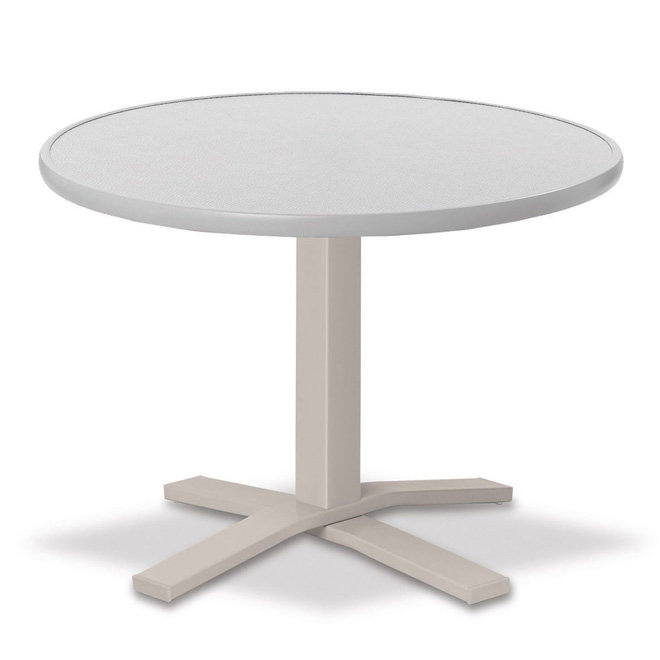 Telescope Casual Hammered MGP 30" Round Dining Table with Pedestal Base - 28.5"H - T980-2X20