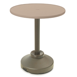 Telescope Casual 30" Round Hammered MGP Bar Table with Weighted Pedestal Base - T980-4P20