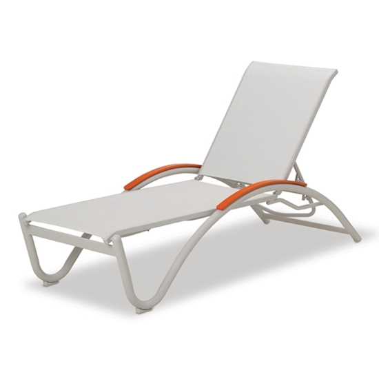 Helios Contract Sling Lay Flat Stacking Chaise Loungers