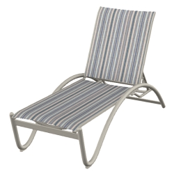 Telescope Casual Helios Aluminum Contract Sling Lay Flat Stacking Chaise - 70D0