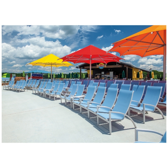 Kendall aluminum chat chair with sling seating