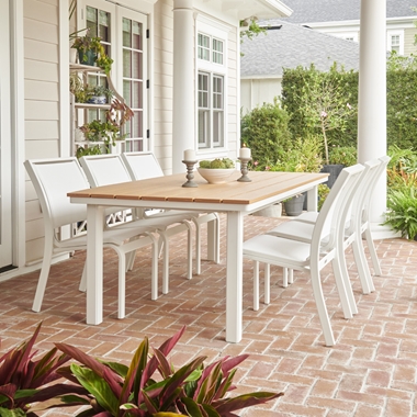 Telescope Casual Kendall Sling Outdoor Dining Set for 6 - TC-KENDALL-SET10