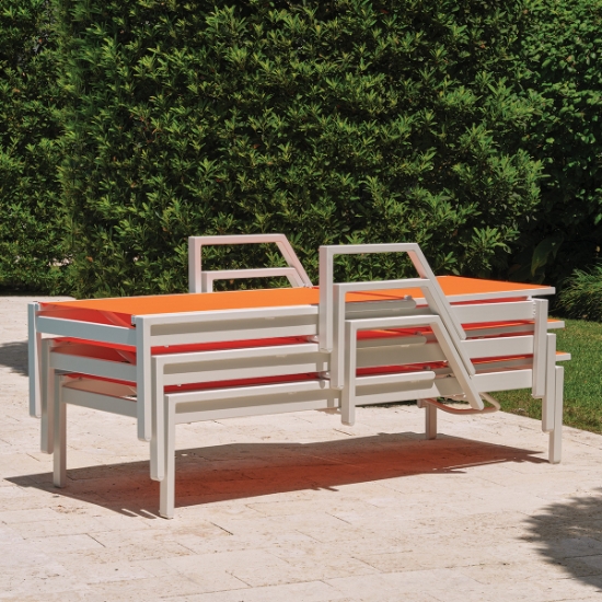 Kendall Sling Chaise Set with Arms - TC-KENDALL-SET15
