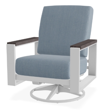 Telescope Casual Larssen Cushion Swivel Rocker Lounge Chair with Polymer Arm Accents - Q030