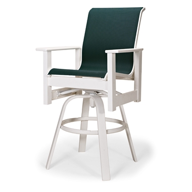 Leeward MGP Sling Bar Height Swivel Arm Chair 
