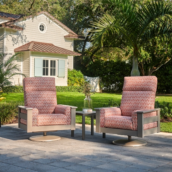 Telescope Casual Leeward Premier Swivel Rocker and Side Table Set
