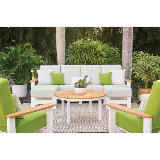 42" Square Rustic Polymer Coffee Table - T090R-3730