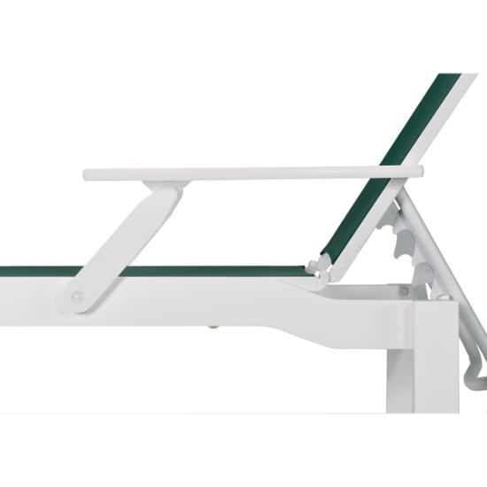Leeward MGP Sling Long Frame Armless Chaise w/ Wheels - 9L20