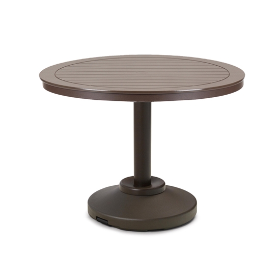 Telescope Casual 42" Round MGP Dining Table with Weighted Pedestal Base - T120-2P20