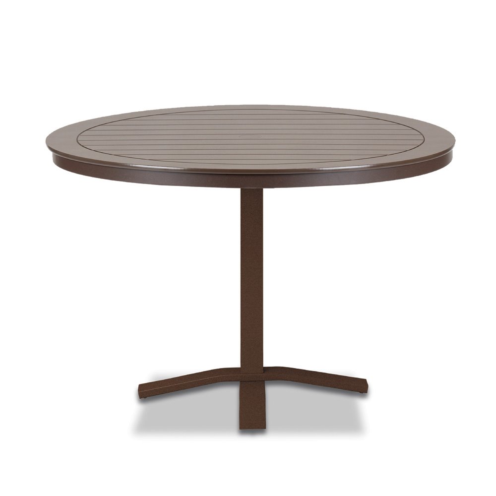 Telescope Casual Marine Grade Polymer 42" Round Dining Table with Pedestal Base - T120-2X20