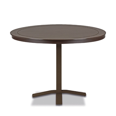 Telescope Casual Marine Grade Polymer 42" Round Balcony Height Table with Pedestal Base - T120-3X20