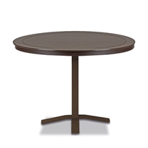 Marine Grade Polymer 42" Round Balcony Height Table with Pedestal Base