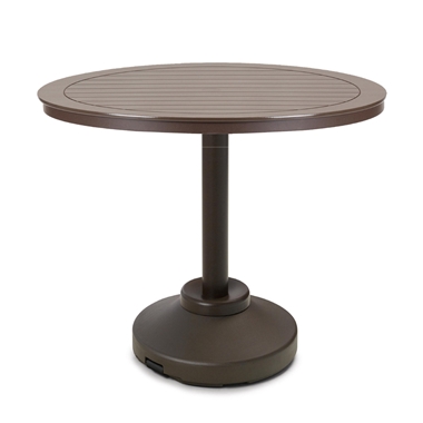 Telescope Casual 48" Round MGP Balcony Table with Weighted Pedestal Base - TM80-3P50