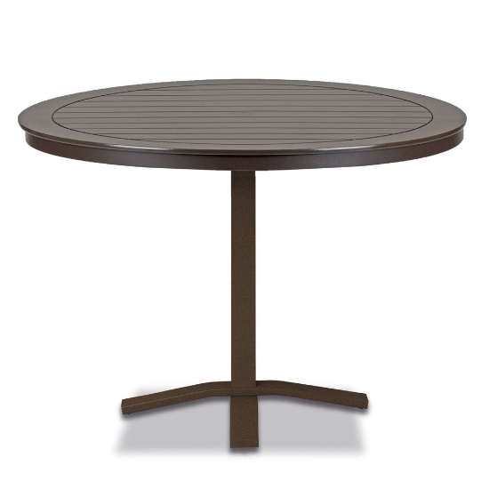 Telescope Casual Marine Grade Polymer 48" Round Balcony Height Table with Pedestal Base - TM80-3X20