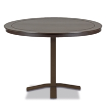 Marine Grade Polymer 48" Round Balcony Height Table with Pedestal Base