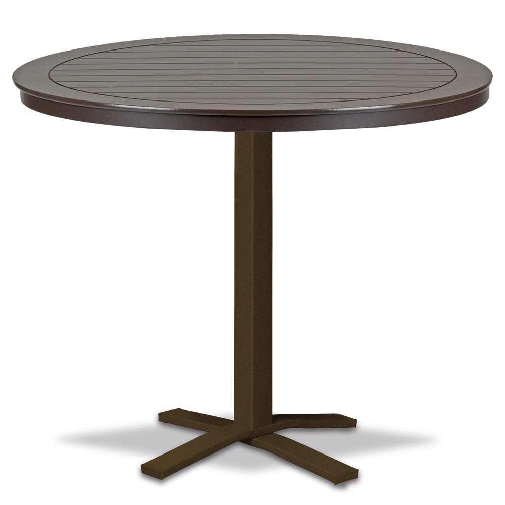 Telescope Casual Marine Grade Polymer 48" Round Bar Table with Pedestal Base - TM80-4X20