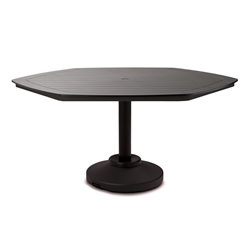 Telescope Casual 62" Hexagon MGP Dining Table with Weighted Pedestal Base - TP00-2P50