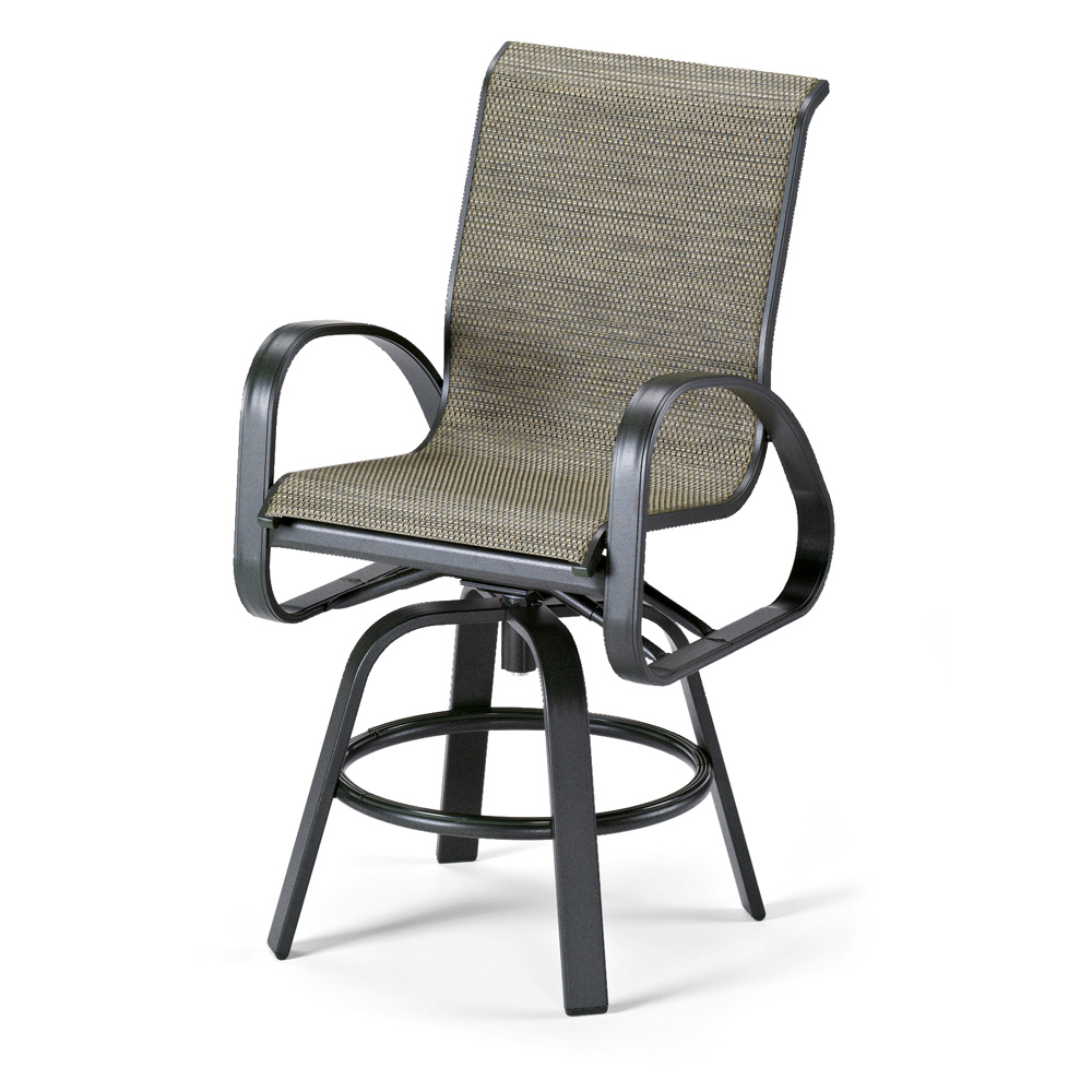Primera Sling Counter-Height Swivel Arm Chair 