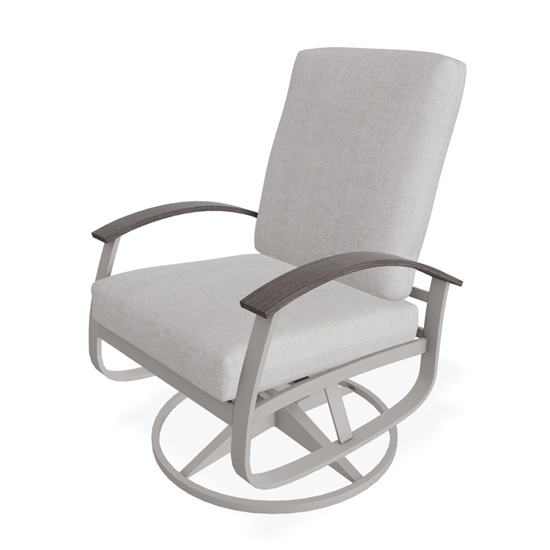 Telescope Casual In Stock Belle Isle Swivel Rocker Deep Seating Chair with Charter Silk fabric