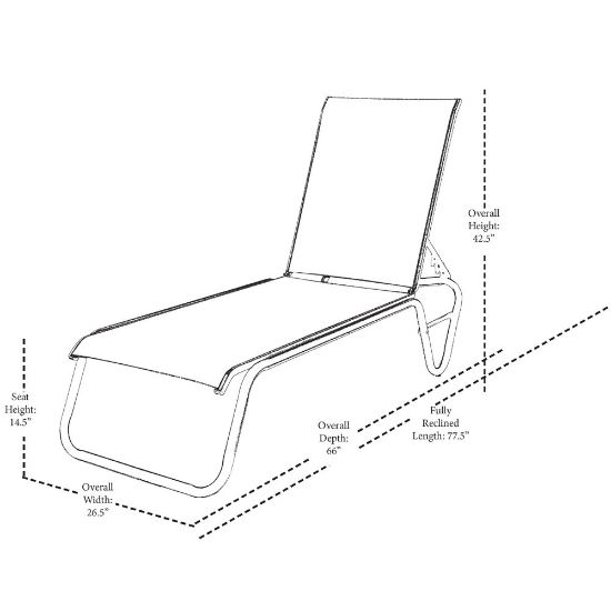 aluminum frame sling seating set