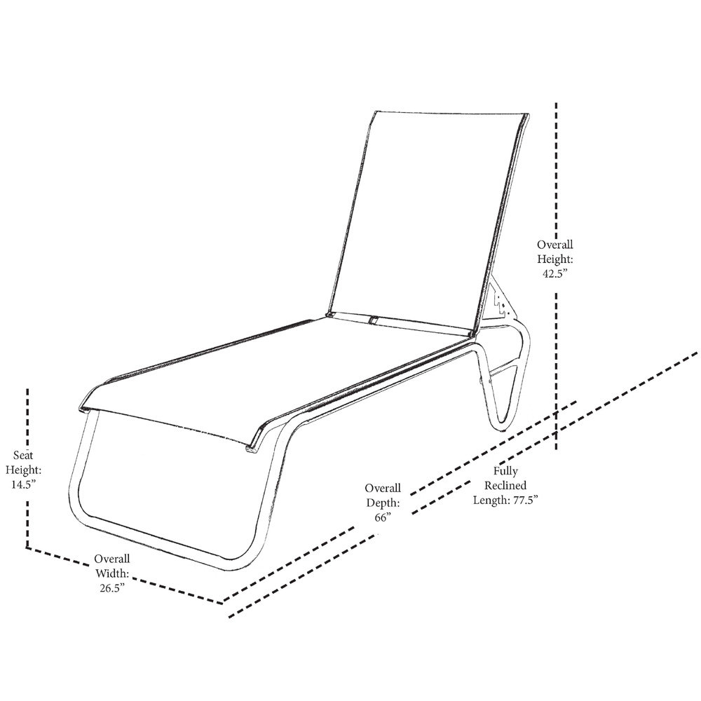 aluminum frame sling seating set