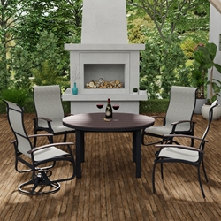 Telescope Casual Belle Isle Round Dining Set for 4 - In Stock