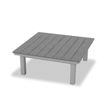 Telescope Casual 42" Square Rustic Polymer Coffee Table with Parsons Legs - T090R-3730