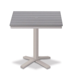 Telescope Casual 36" Square Rustic Polymer Balcony Table with Pedestal Base - T110R-3X20
