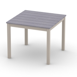 Telescope Casual 36" Square Rustic Polymer Dining Table with Parsons Legs - T110R-5M00