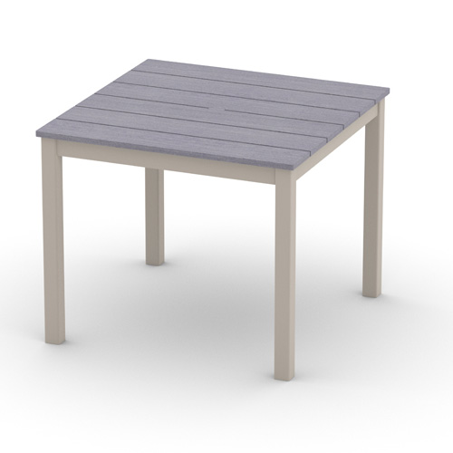 Telescope Casual 36" Square Rustic Polymer Dining Table with Parsons Legs - T110R-5M00