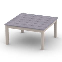 Telescope Casual 36" Square Rustic Polymer Coffee Table with Parsons Legs - T110R-8M00