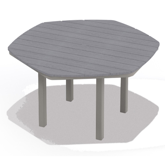 Telescope Casual 62" Hexagon Rustic Polymer Balcony Table - TM00R-3M00