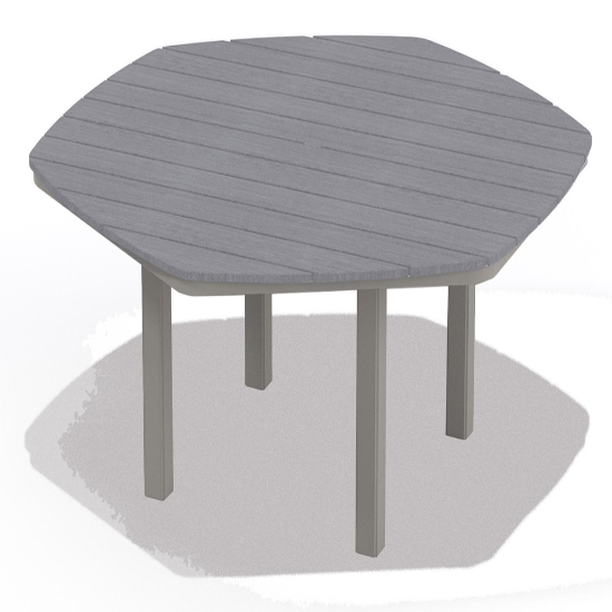 Telescope Casual 62" Hexagon Rustic Polymer Bar Table - TM00R-4M00