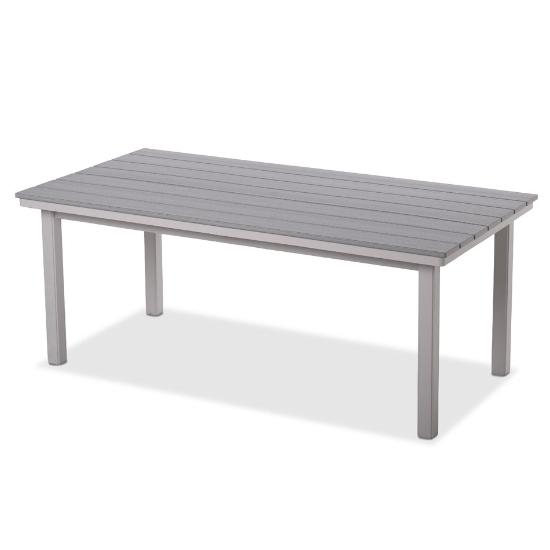 Telescope Casual Rustic Polymer 84" x 42" Rectangle Balcony Height Table - 37"H - TM60-3810
