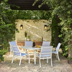 Telescope Casual Soho Sling Dining Set with Hexagon Table - TC-SOHO-SET1