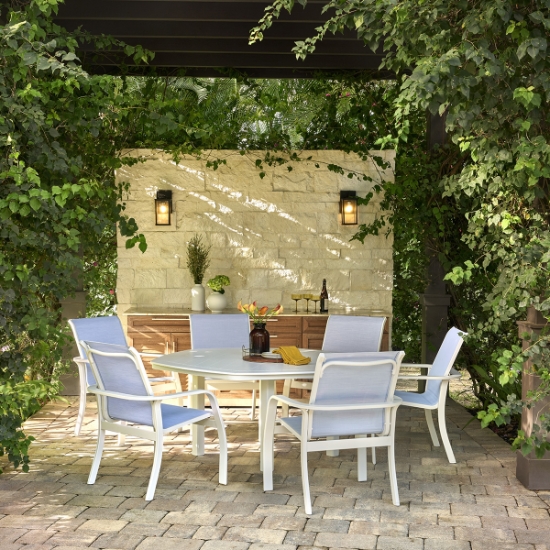 Telescope Casual Soho Sling Dining Set with Hexagon Table - TC-SOHO-SET1