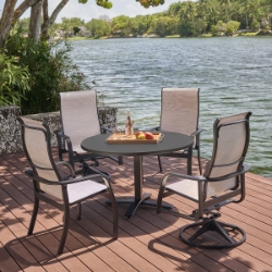 Telescope Casual Soho Sling Round Outdoor Dining Set for 4 - TC-SOHO-SET2