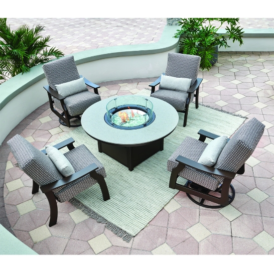 Telescope Casual St. Catherine Lounge Chair Set with Origins Fire Table