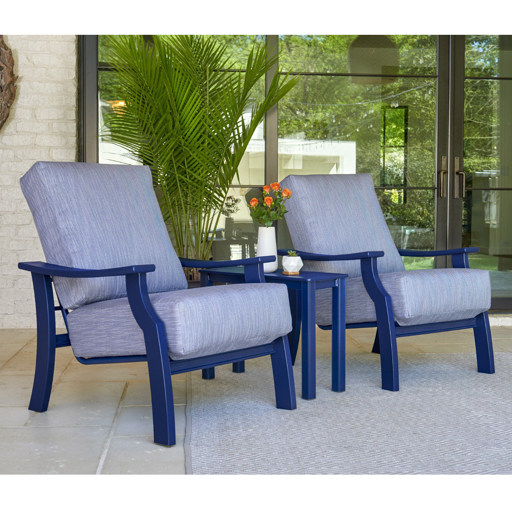 Telescope Casual St. Catherine Marine Grade Polymer Lounge Chair and Side Table Set - TC-STCATHERINE-SET8