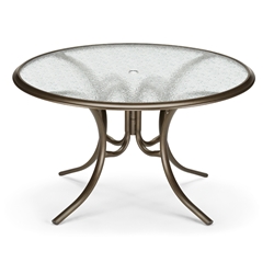 56" Round Glass Top Dining Table 
