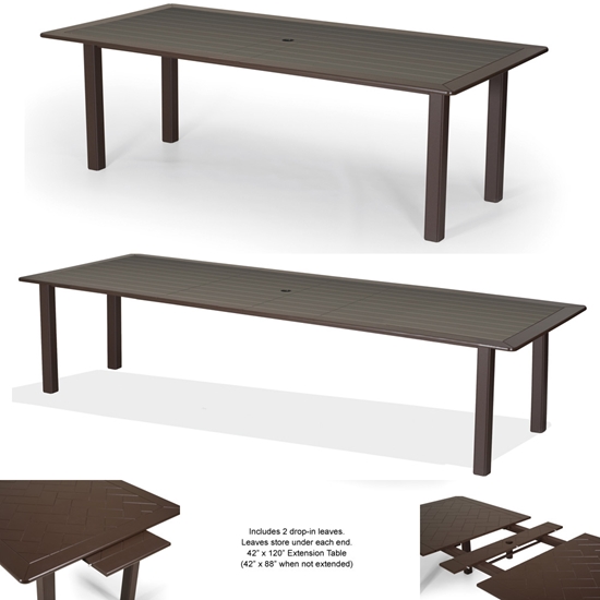 MGP 120" x 42" Rectangle Extension Dining Table