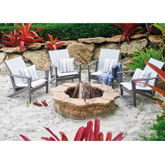 Wexler Chat Chair Set with Fire Table