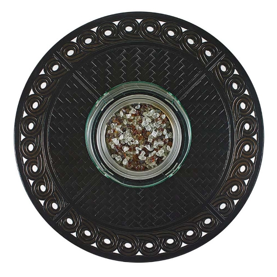 Tommy Bahama glass fire guard