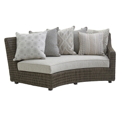 Tommy Bahama Cypress Point RAF Curved Sofa with Scatterback Cushions - 3900-82RS