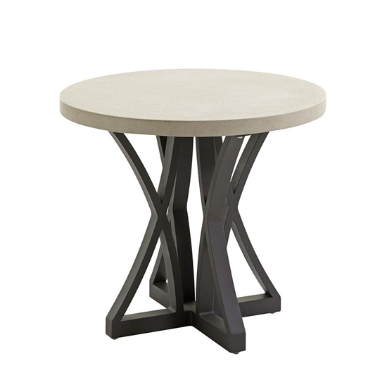 faux stone end table