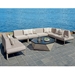 del mar aluminum sectional with deep seating cushions