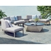Del mar aluminum sectional with deep seating cushions