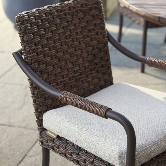Tommy Bahama Kilimanjaro Dining Arm Chairs arm detail